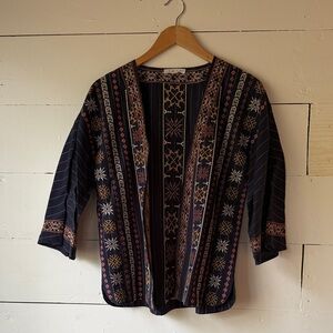 TMHL Bohemian Patterned Open Cardigan in size XS